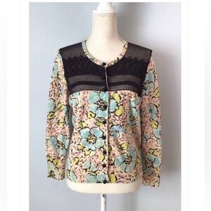 Plenty by Tracy Reese Bluebells Awaken Cardigan Top